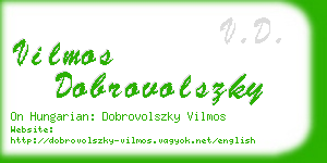 vilmos dobrovolszky business card